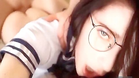 Sexy chick fucks and with her boyfriend