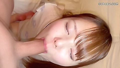 Japanese girl with a dildo and segment temper