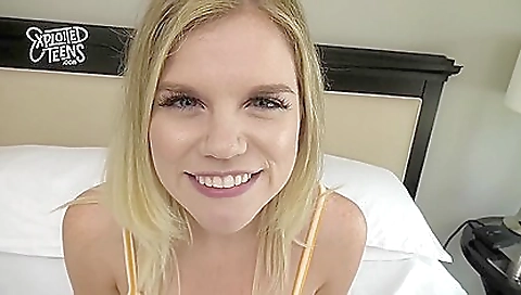 Hot blonde takes a hot creampie