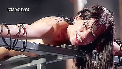 Sexy ass latina fucked by a dildo and tormented